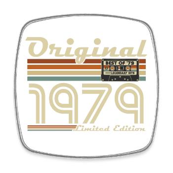 Original 1979 Vintage rétro Vintage anniversaire - Magnet carré - blanc - Devant