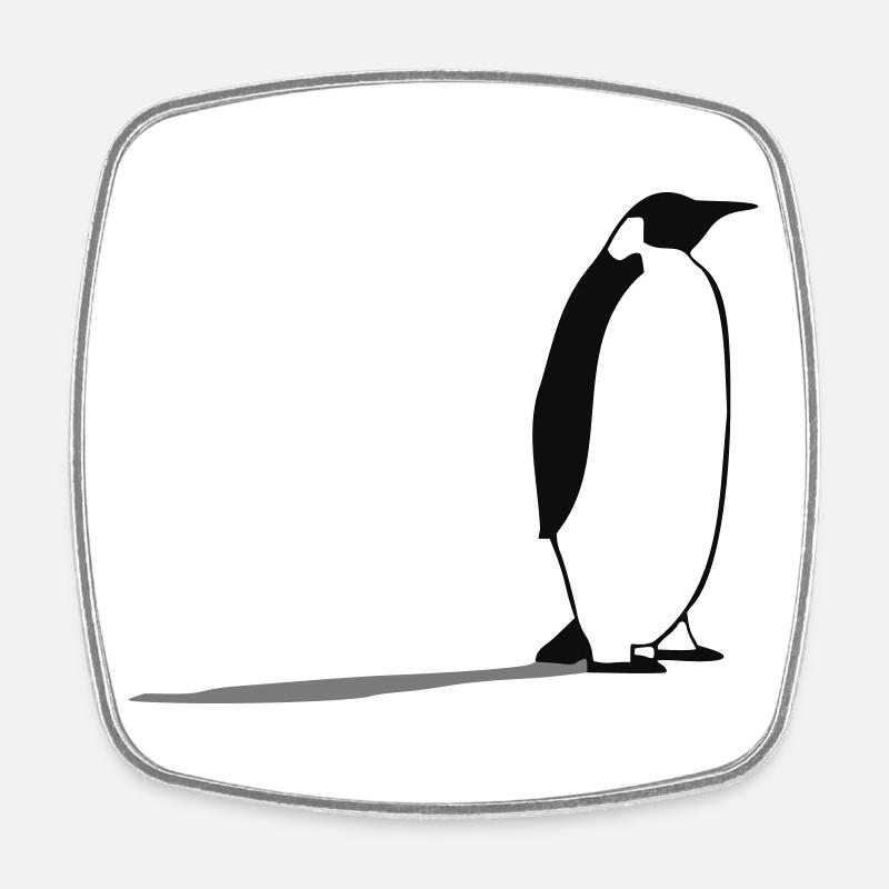 Pingouin - Magnet carré - blanc