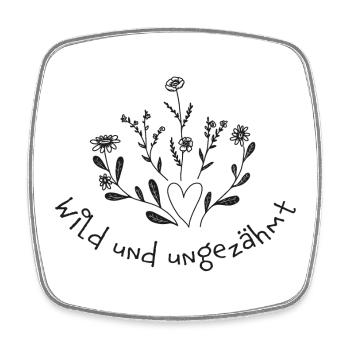 wild und ungezähmt wiesenblume blume frühling - Viereckiger Kühlschrankmagnet - Weiß - Vorne