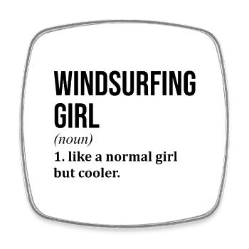 windsurfen - Viereckiger Kühlschrankmagnet - Weiß - Vorne