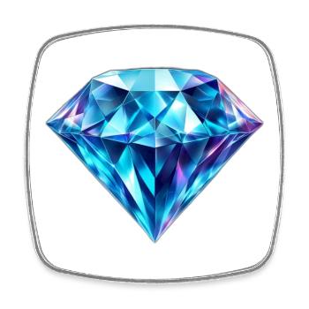 Diamant - Viereckiger Kühlschrankmagnet - Weiß - Vorne