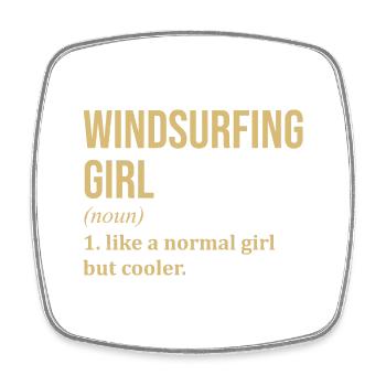 Windsurfen - Viereckiger Kühlschrankmagnet - Weiß - Vorne