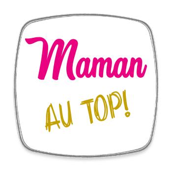 MAMA - Viereckiger Kühlschrankmagnet - Weiß - Vorne