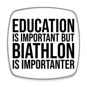 Biathlon - Square fridge magnet - white - Front