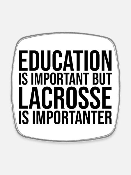 Lacrosse Lacrosse Lacrosse - Square fridge magnet - white