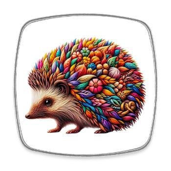 Hedgehog - Square fridge magnet - white - Front