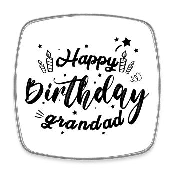 Herzlichen Glückwunsch zum Geburtstag Opa - Viereckiger Kühlschrankmagnet - Weiß - Vorne