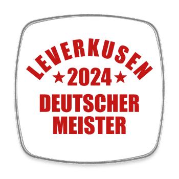 Leverkusen - Deutscher Meister 2024 - Viereckiger Kühlschrankmagnet - Weiß - Vorne