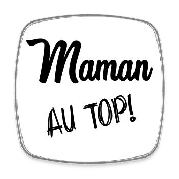 MAMAN. FÊTE DES MÈRES - Magnet carré - blanc - Devant