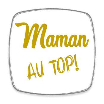 FÊTE DES MÈRES. BONNE FÊTE MAMAN - Magnet carré - blanc - Devant