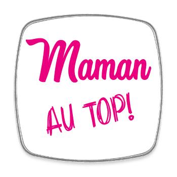 BONNE FÊTE MAMAN. MAMAN - Magnet carré - blanc - Devant