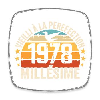 Millésime 1978 Cadeau D’anniversaire Rétro 1978 - Magnet carré - blanc - Devant