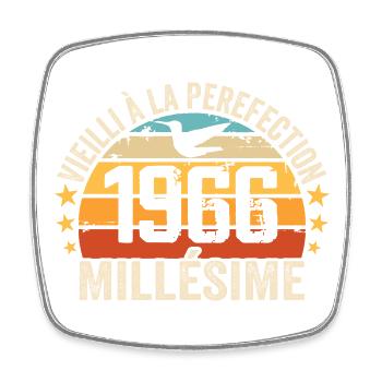 Millésime 1966 Cadeau D’anniversaire Rétro 1966 - Magnet carré - blanc - Devant