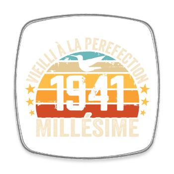 Millésime 1941 Cadeau D’anniversaire Rétro 1941 - Magnet carré - blanc - Devant