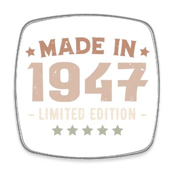 Made In 1947 Cadeau Anniversaire 1947 Vintage 1947 - Magnet carré - blanc - Devant