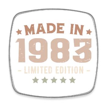 Made in 1983 Anniversary Gift 1983 Vintage 1983 - Square fridge magnet - white - Front