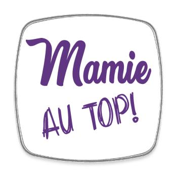 MAMIE. FÊTE DES MÈRES. BONNE FÊTE MAMIE - Magnet carré - blanc - Devant