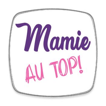 MAMIE. GRAND-MERE. FÊTE DES MÈRES. BONNE FÊTE - Magnet carré - blanc - Devant