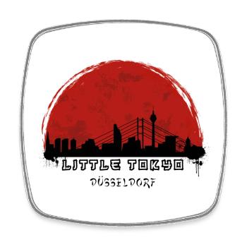 Little Tokyo - Square fridge magnet - white - Front