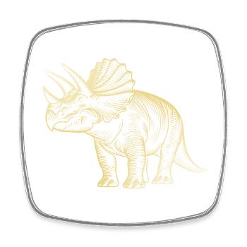 Triceratops Dinosaur Drawing - Square fridge magnet - white - Front