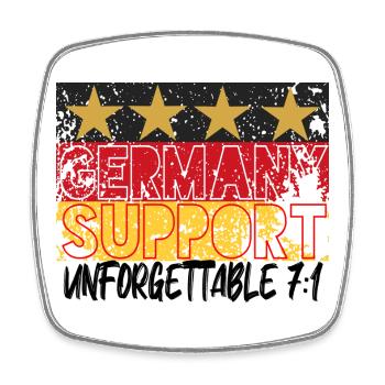 Deutschland Fahne Germany Support Fußball - Viereckiger Kühlschrankmagnet - Weiß - Vorne