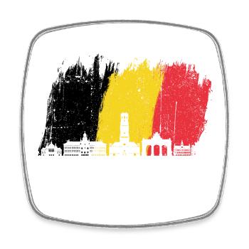 City Skyline Splash Art - Square fridge magnet - white - Front