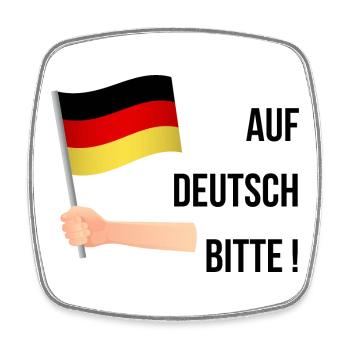 Cadeau prof d'allemand - Magnet carré - blanc - Devant