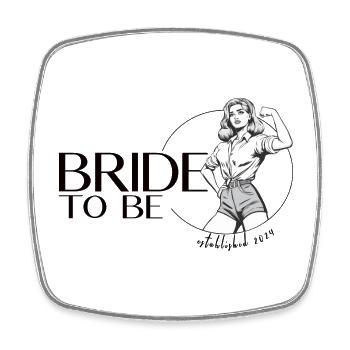 Bride to be - Bachelorette Junggesellinnen Party - Viereckiger Kühlschrankmagnet - Weiß - Vorne