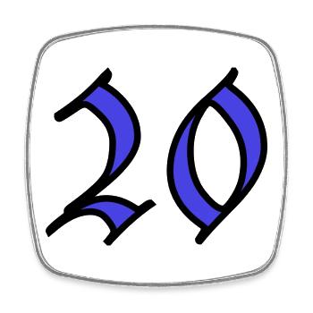 20. 20 YEARS. 20th ANNIVERSARY. 20 YEARS ANNIVERSARY. - Square fridge magnet - white - Front