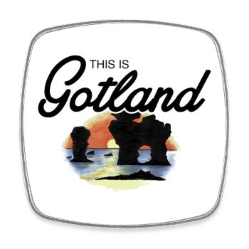 C’est Gotland - Rauk - Magnet carré - blanc - Devant