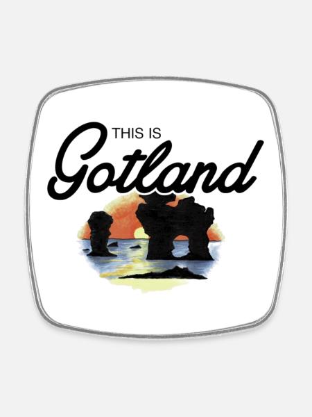 This Is Gotland - Rauk - Square fridge magnet - white