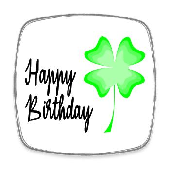 ALLES GUTE ZUM GEBURTSTAG. ALLES GUTE ZUM GEBURTSTAG. JAHRESTAG. - Viereckiger Kühlschrankmagnet - Weiß - Vorne