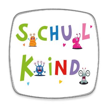 Schoolchild - Square fridge magnet - white - Front