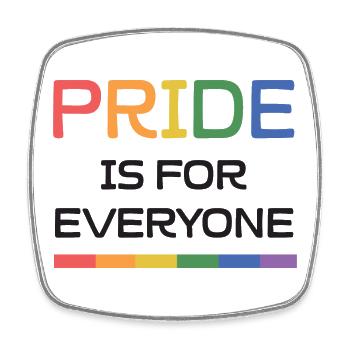 LGBTQ Pride Month - Pride is For Everyone - Square fridge magnet - white - Front