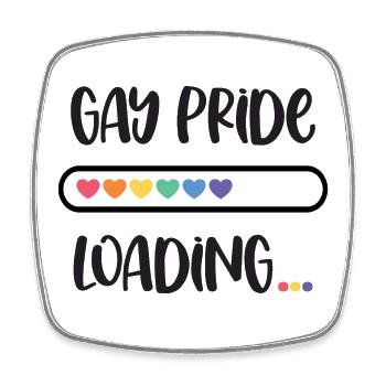 LGBTQ Pride Month - Gay Pride. Loading - Square fridge magnet - white - Front