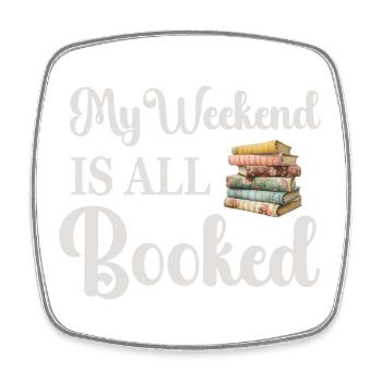 Livres de lecture Bookworm - Magnet carré - blanc - Devant