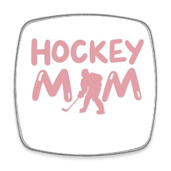 Hockey Mama Eishockeyspielerin - Viereckiger Kühlschrankmagnet - Weiß - Vorne