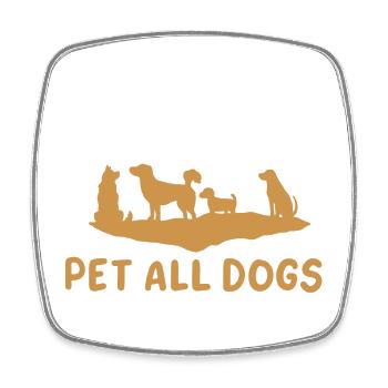 Hundebesitzer Hundeliebhaber - Viereckiger Kühlschrankmagnet - Weiß - Vorne