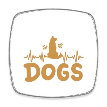 Hundeliebhaber Hundebesitzer - Viereckiger Kühlschrankmagnet - Weiß - Vorne