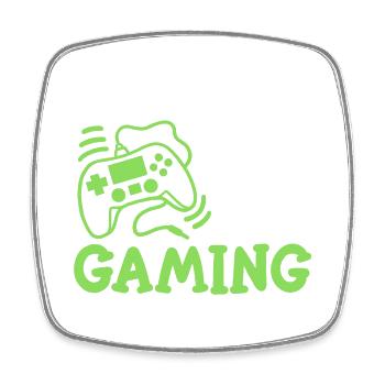 Gaming Gamer - Viereckiger Kühlschrankmagnet - Weiß - Vorne