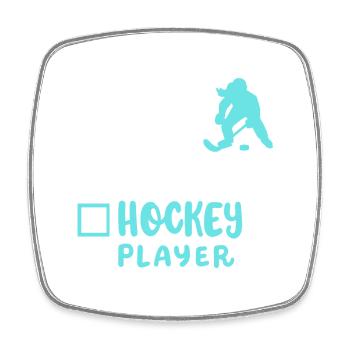 Eishockey Eishockeyspielerin - Viereckiger Kühlschrankmagnet - Weiß - Vorne