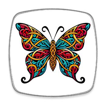 Butterfly - Square fridge magnet - white - Front