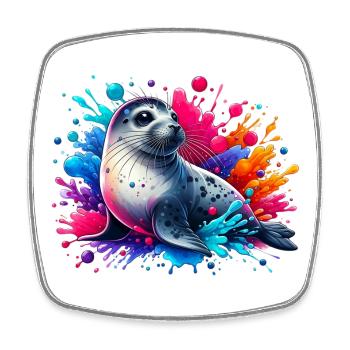 Seal - Square fridge magnet - white - Front