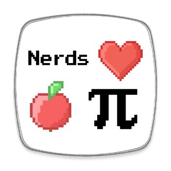 nerds love apple pi pie sprüche math s pixel - Viereckiger Kühlschrankmagnet - Weiß - Vorne