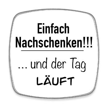 Bitte Nachfüllen! - Viereckiger Kühlschrankmagnet - Weiß - Vorne