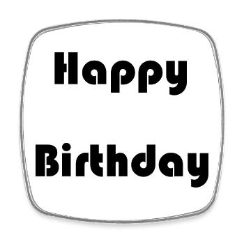 ALLES GUTE ZUM GEBURTSTAG. ALLES GUTE ZUM GEBURTSTAG. JAHRESTAG. - Viereckiger Kühlschrankmagnet - Weiß - Vorne