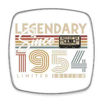 Legendary Since 1954 Vintage Retro Birthday - Square fridge magnet - white - Front