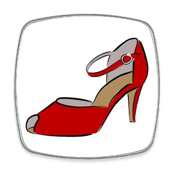Chaussure Femme Chaussure - Magnet carré - blanc - Devant