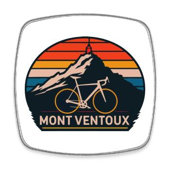 Mont Ventoux with Bike - Square fridge magnet - white - Front