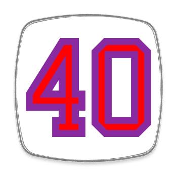 40. 40 ANS. 40e ANNIVERSAIRE. ANNIVERSAIRE 40 ANS. - Magnet carré - blanc - Devant